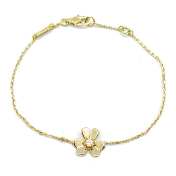 VAN CLEEF & ARPELS 18k Yellow Gold Diamond Charm Bracelet - Picture 1 of 8